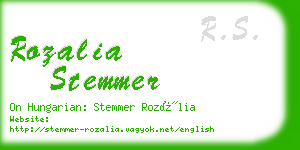 rozalia stemmer business card